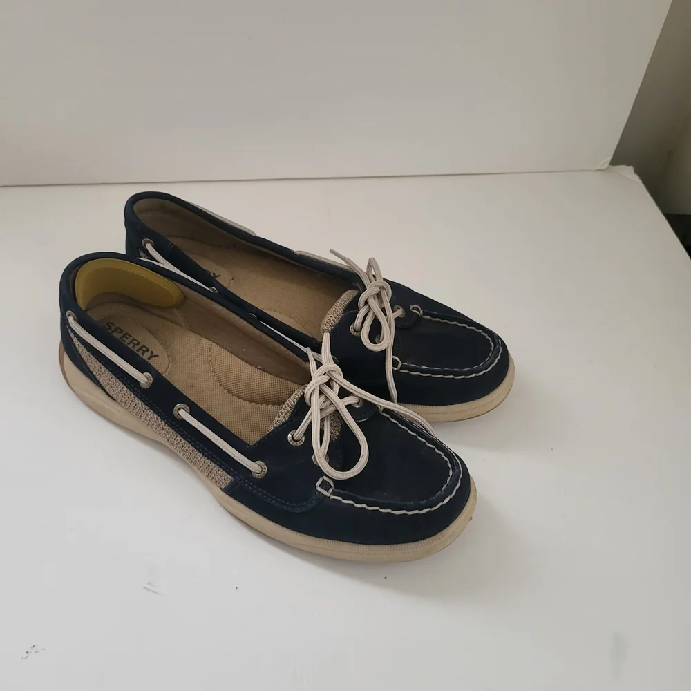 Sperry Women's Dark Blue and Beige Loafers